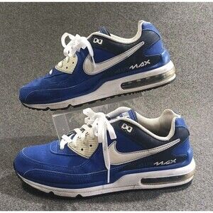 Nike Air Max Wright Low Shoes 317551-401 SIZE 12 Mens Blues with White